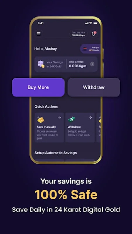 Jar for Android - Invest in Digital Gold Securely