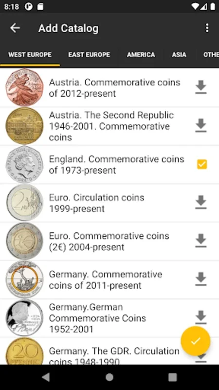 My Coins for Android - Coin Collector's App