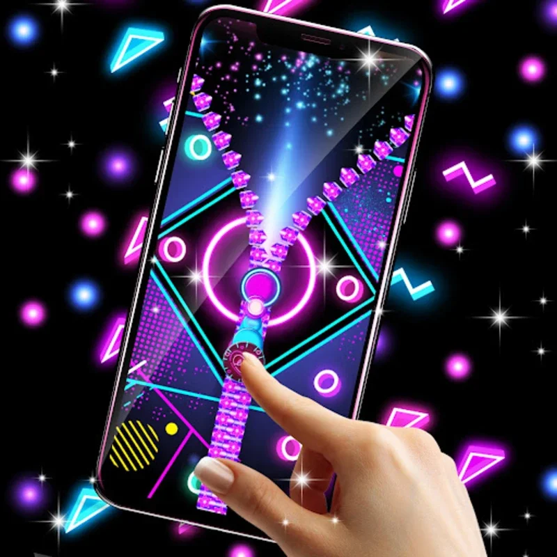 Neon zip locker for Android - Unlock in Style