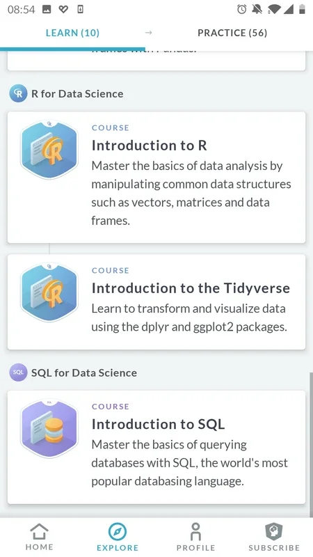 Datacamp for Android - Learn Data Analysis