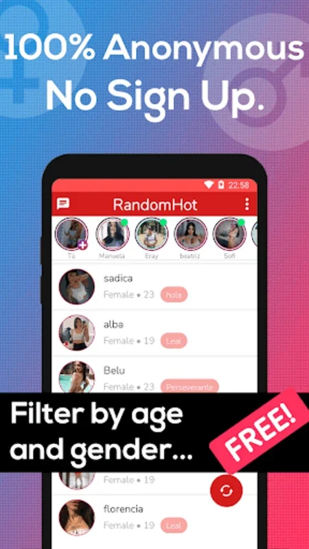 RandomHot for Android - Ideal for Serious Relationships