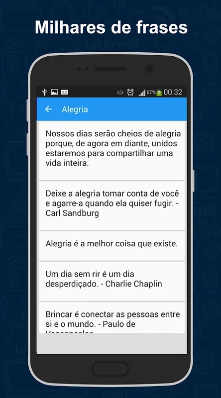 Frases e Status for Android - Share Various Phrases