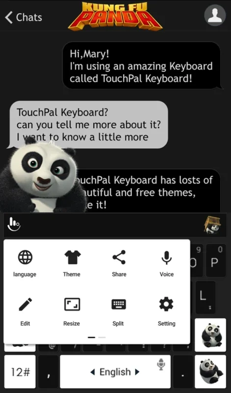 Kung Fu Panda for Android - Enhance Chat Experience