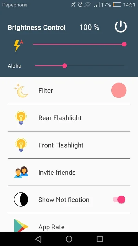 Moonscreen for Android - Manage Screen Brightness Easily