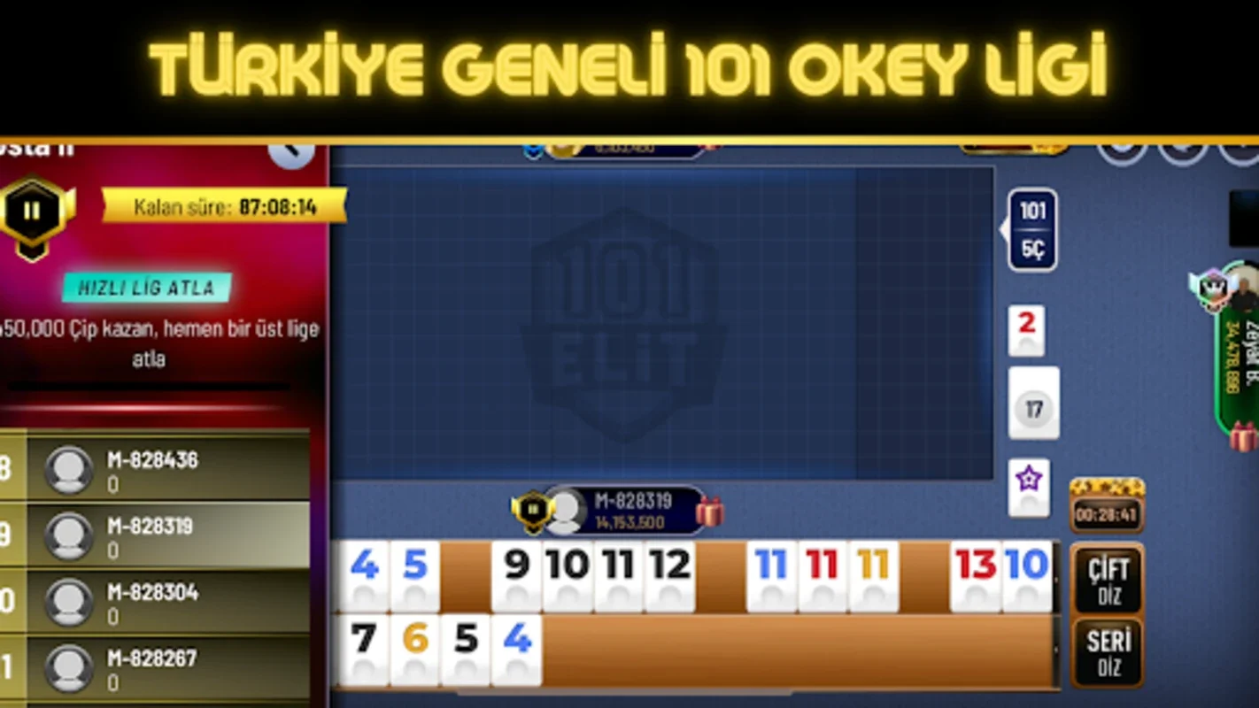 101 Okey Elit for Android - Play with HD Graphics & Real Players