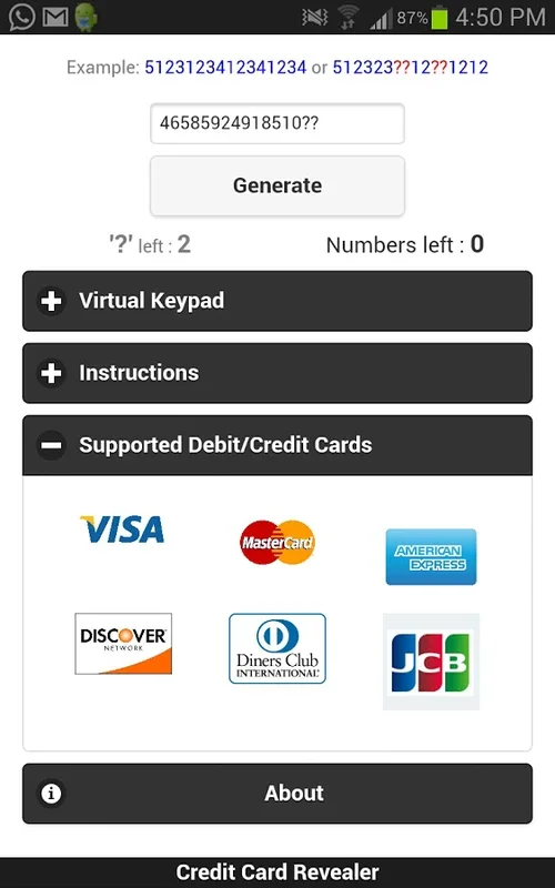 Credit Card Revealer for Android: Manage Your Cards