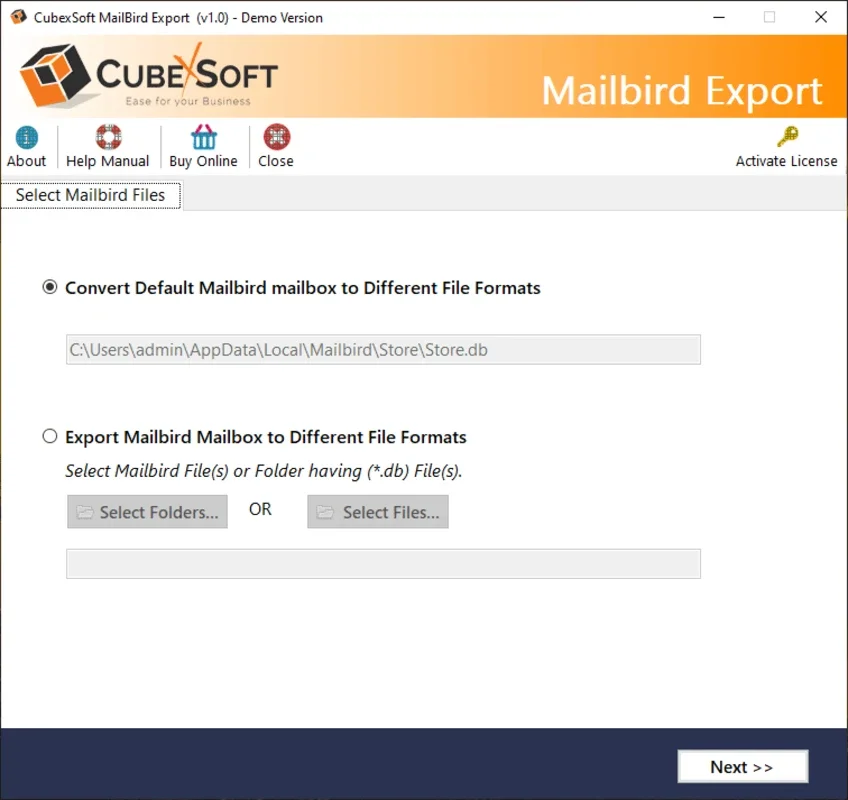 CubexSoft Mailbird Converter for Windows: Export Files Easily