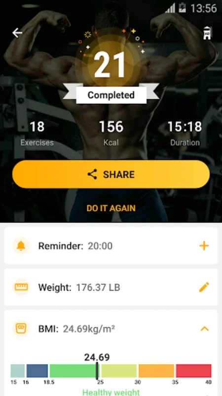 Home Workout for Men for Android - Build Muscle & Burn Fat