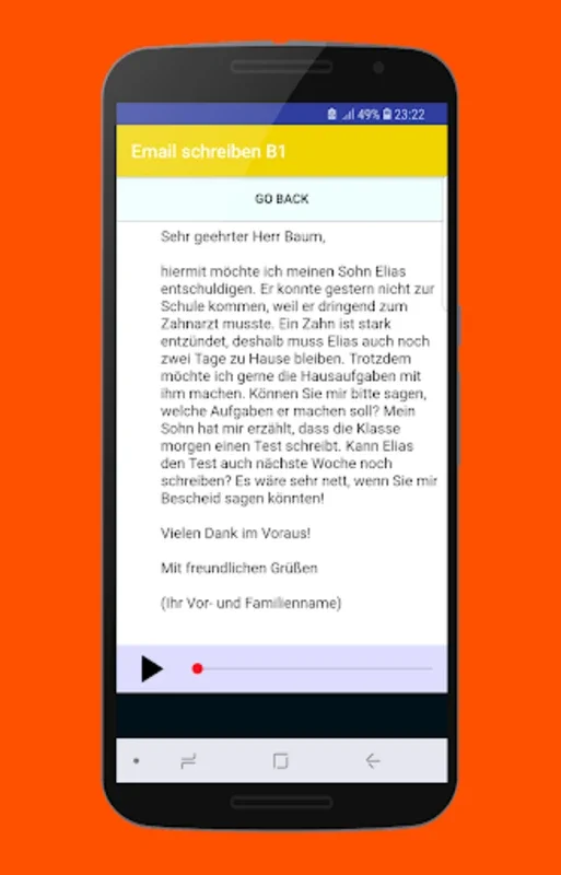 Email schreiben Deutsch B1 for Android - Enhance Writing Skills