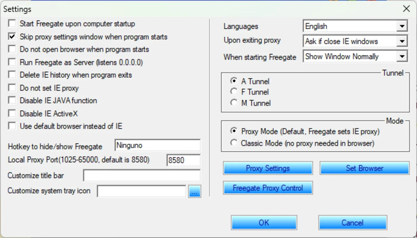 Freegate for Windows - Unrestricted Internet Access