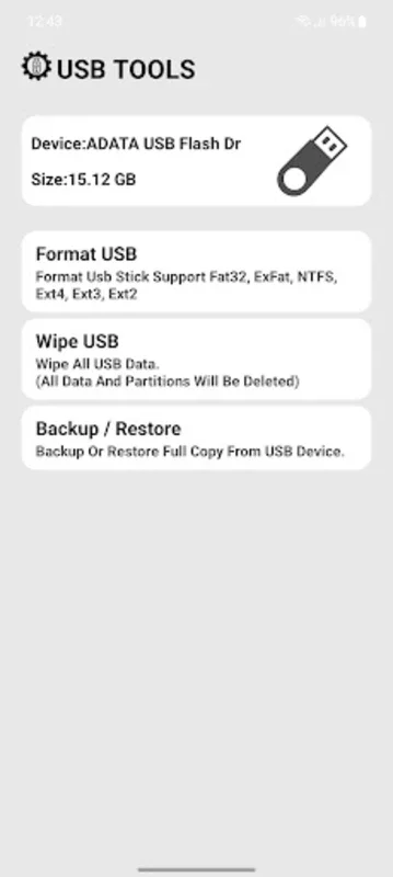 USB TOOLS for Android: Versatile USB Drive Management