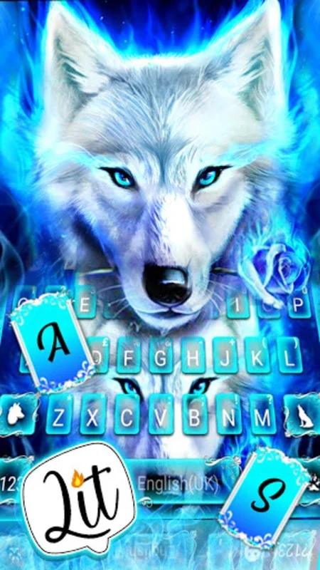 Blue Night Wolf Keyboard Theme for Android - Enhance Typing