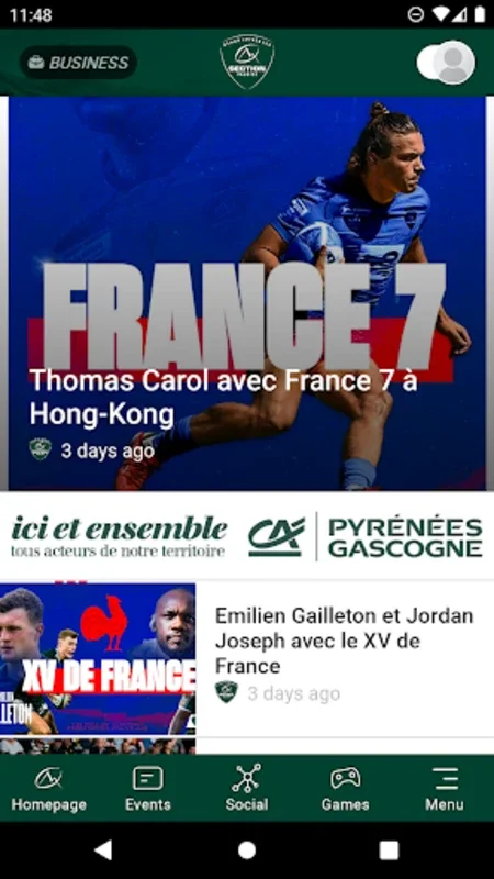 Section Paloise for Android: Engaging Rugby App