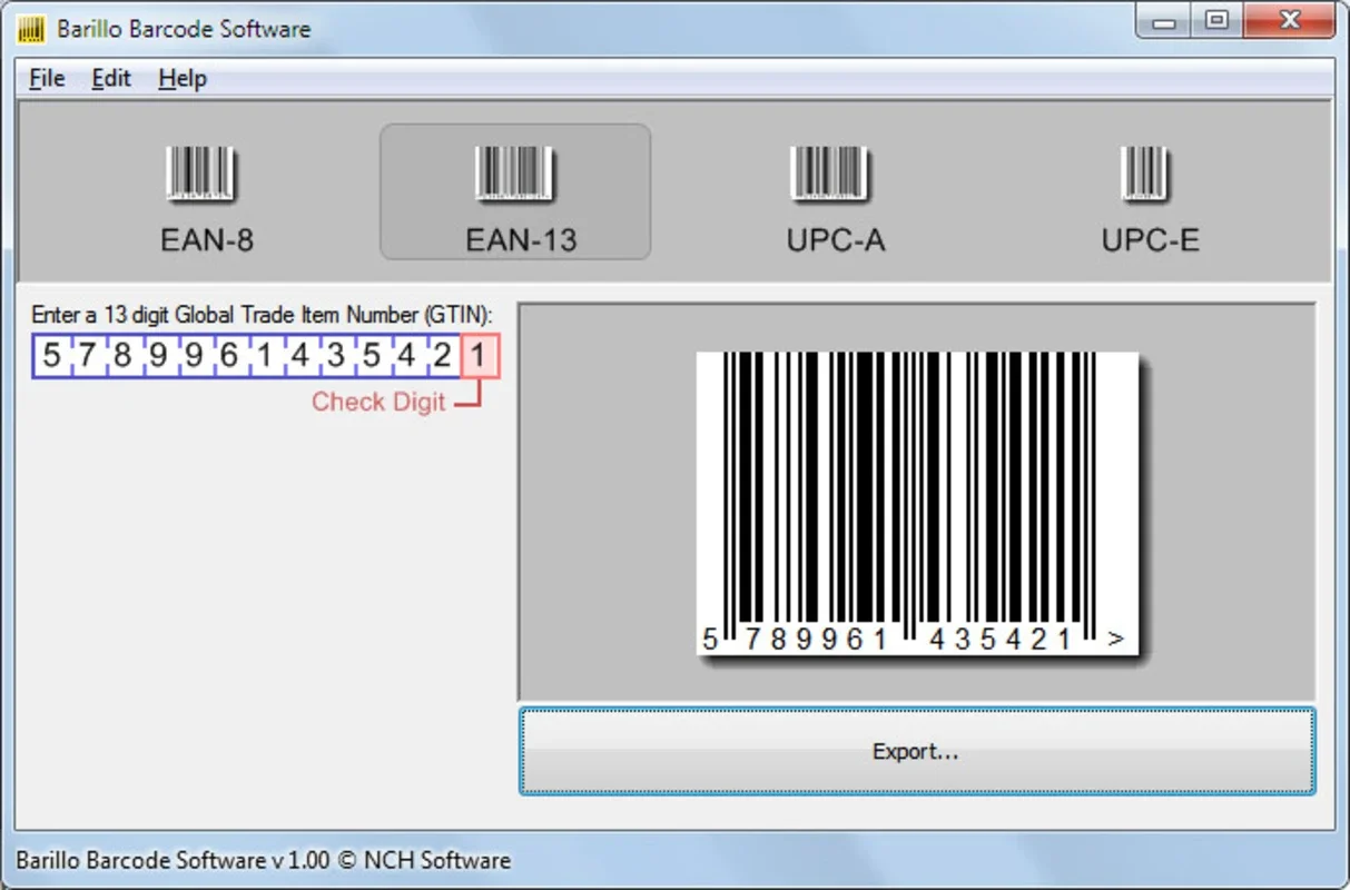 Barillo Barcode Software for Windows - Create Custom Barcodes