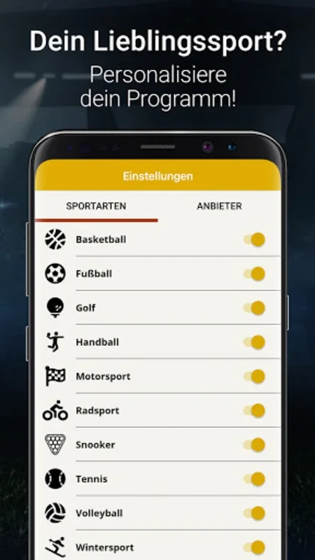 WerStreamt.es? Sport for Android - Find Live Sports Schedules