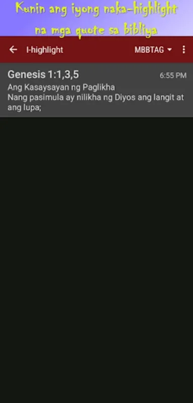 Bibliya MBBTAG for Android - Accurate Tagalog Bible App