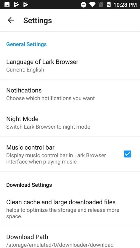 Lark Browser for Android - Secure Browsing and Downloads