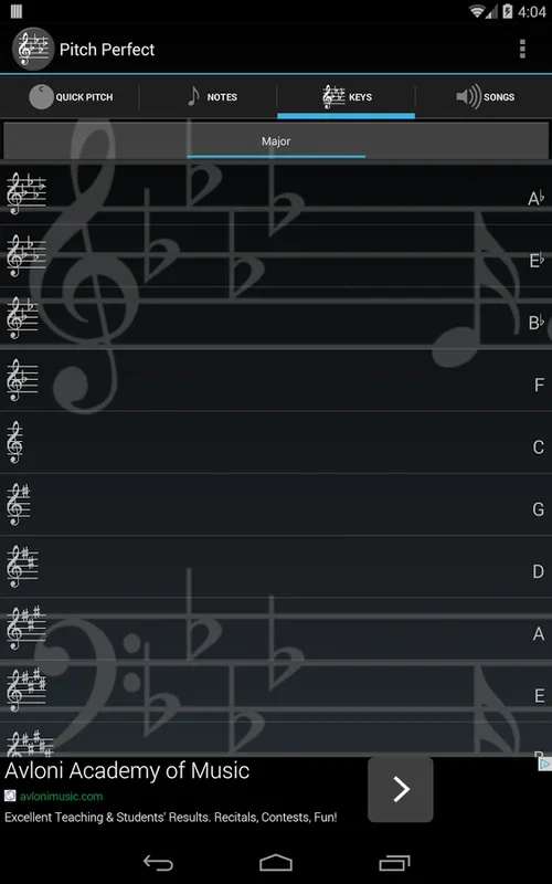 Pitch Perfect for Android - The Perfect Tuning App