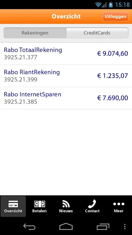 Rabo Bankieren for Android - Manage Your Dutch Bank Account