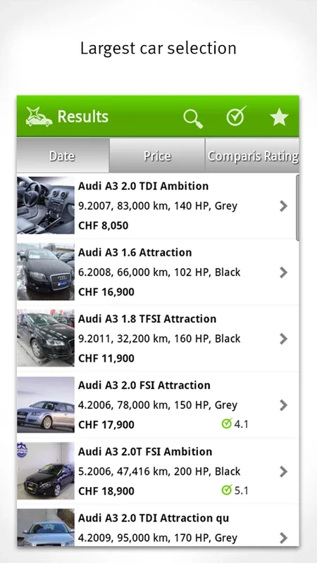 Car Market for Android - Switzerland's Premier Car Platform