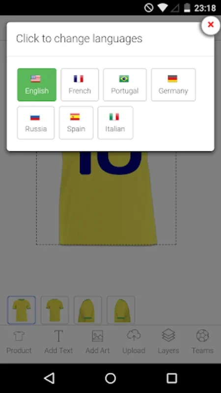 Soccer T-Shirt Designer for Android - Customize Jerseys