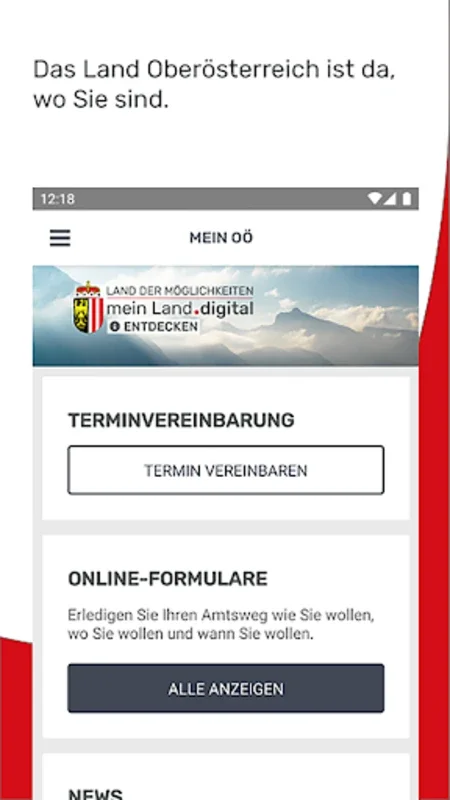 Mein OÖ for Android - Manage Upper Austria Admin Tasks