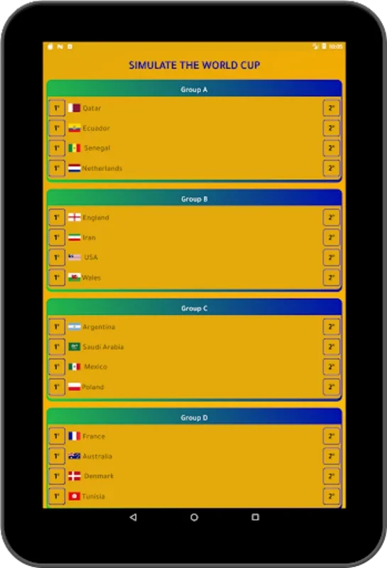 simulate the world cup for Android - Predict Soccer World Cup Outcomes