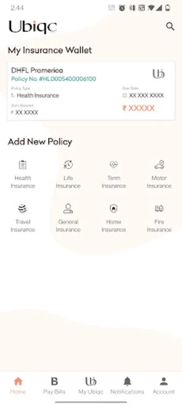 Ubiqc - Insurance Wallet for Android: Manage Policies Easily