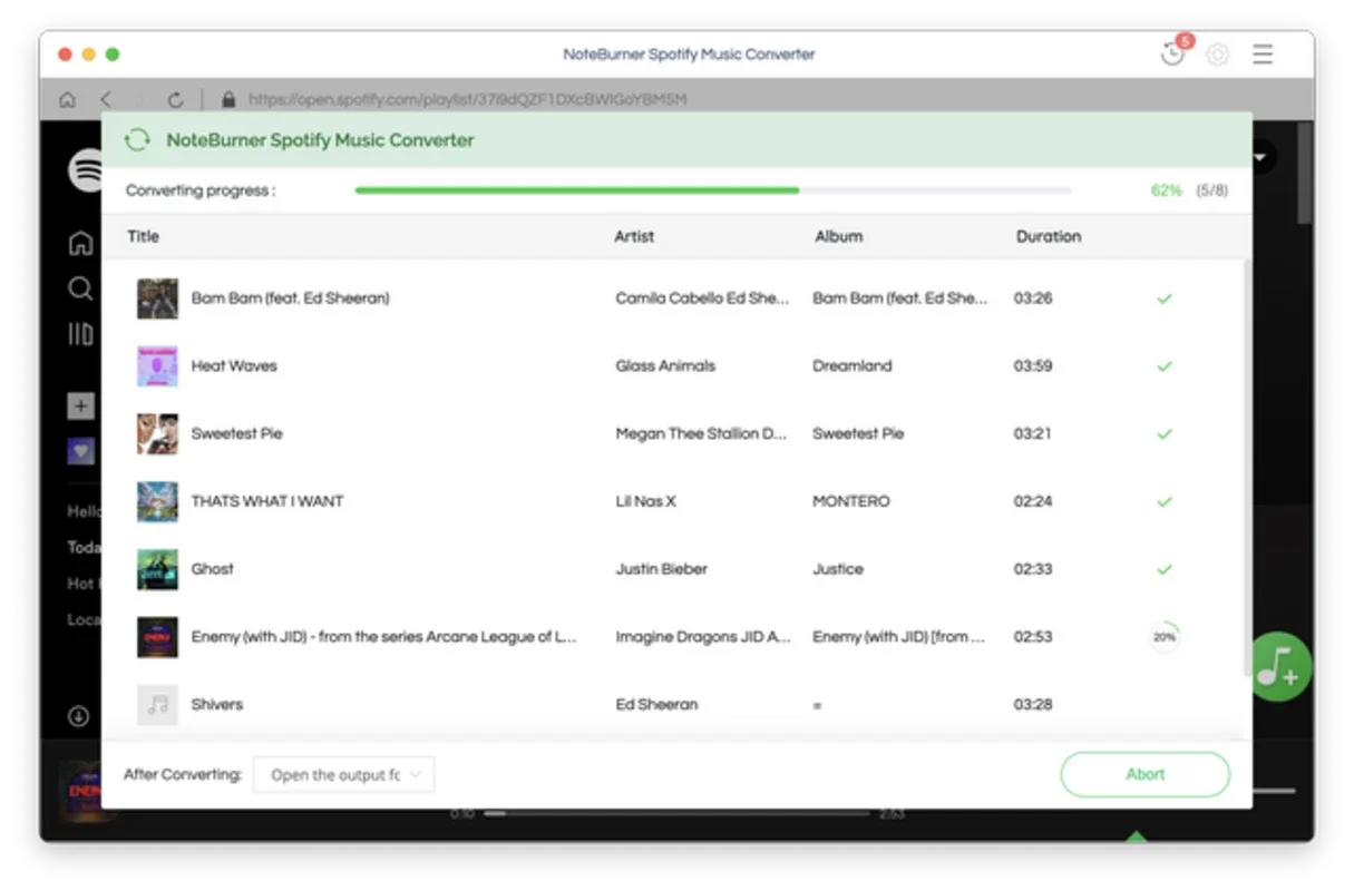 NoteBurner Spotify Music Converter for Mac: Offline Music Playback