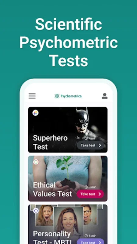 IQ, EQ Tests - Psychometrica for Android: Insights for Growth