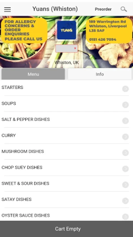 Yuans Takeaway, Whiston for Android - Effortless Chinese Food Ordering