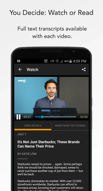 Newsy for Android: In-Depth News on Your TV