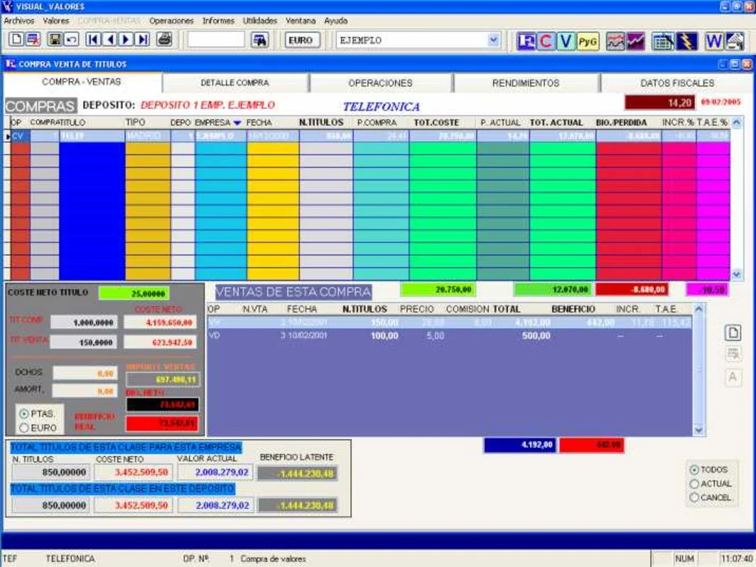 Visual Valores for Windows - Manage Your Stock Investments