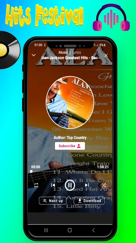 Hits Festival for Android - Free MP3 Downloader & Player