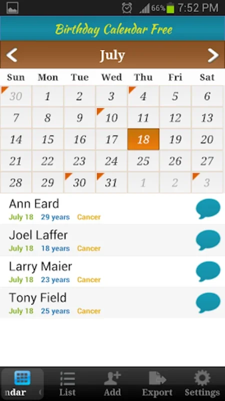 Birthday Calendar Free for Android: Effortless Birthday Management