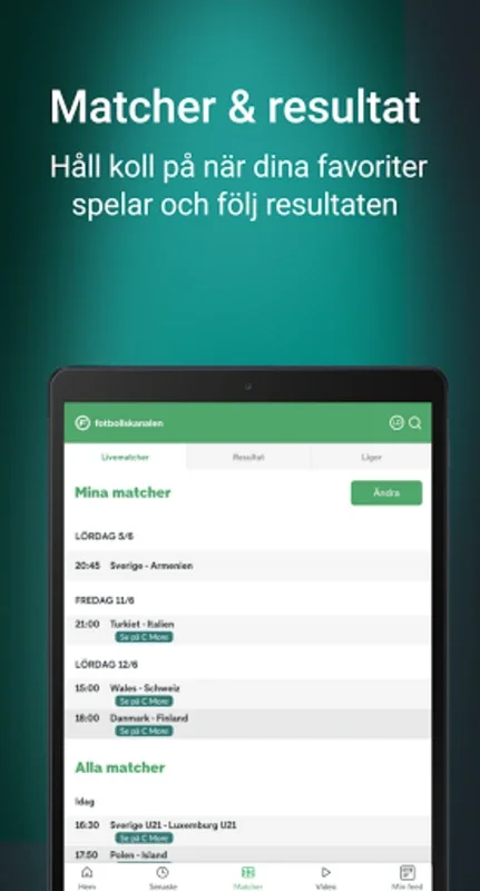 Fotbollskanalen for Android - Comprehensive Football Info