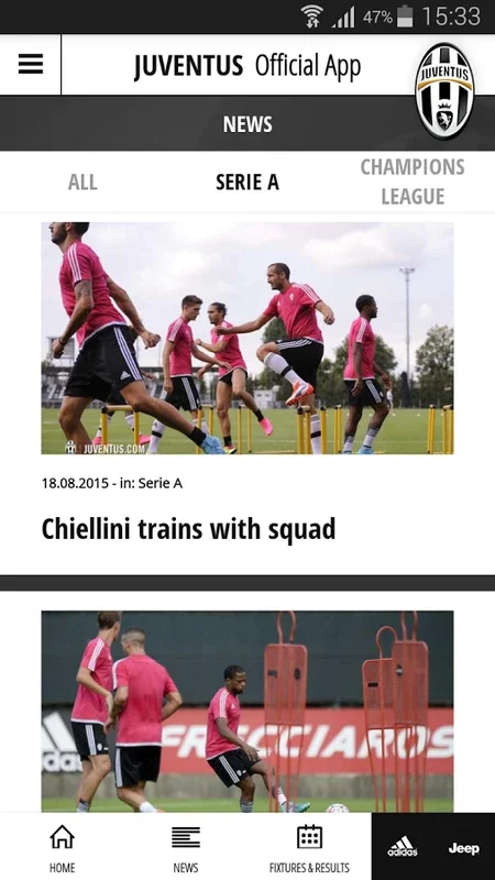 Juventus for Android - Thrilling Football Content