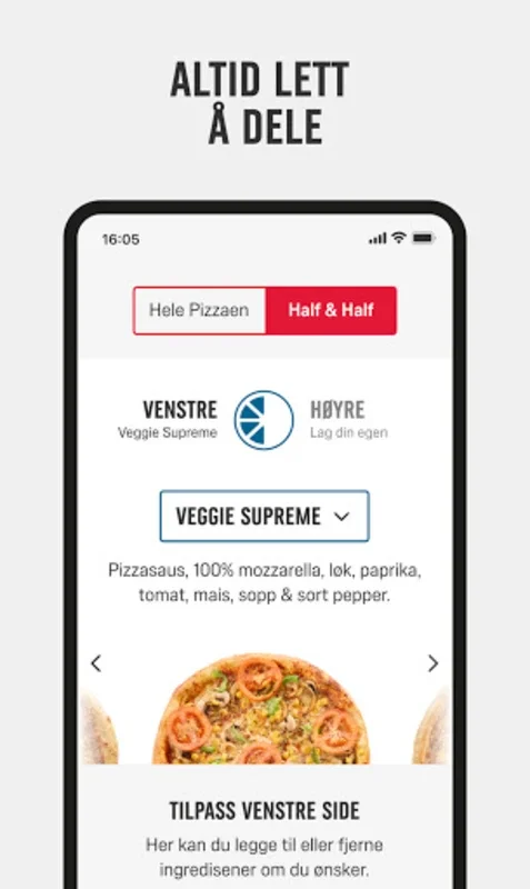 Dominos Pizza Norge for Android - Fast and Convenient Pizza Ordering