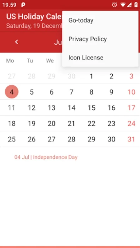 US Holiday Calendar for Android - Organize Your Time