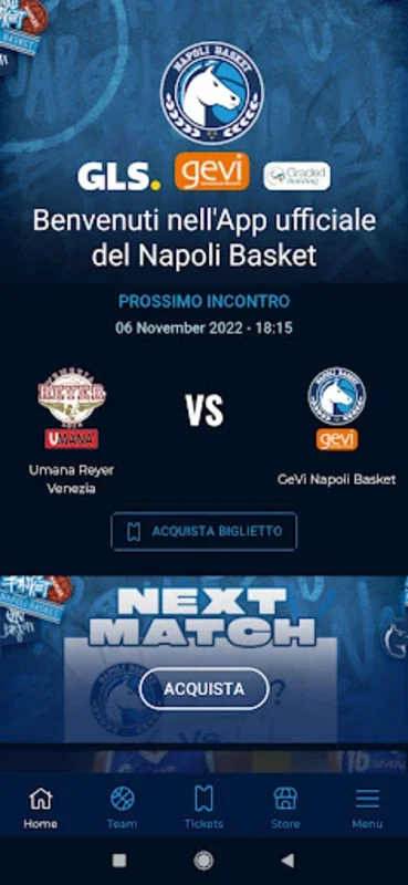 Napoli Basket for Android - Track Team Stats