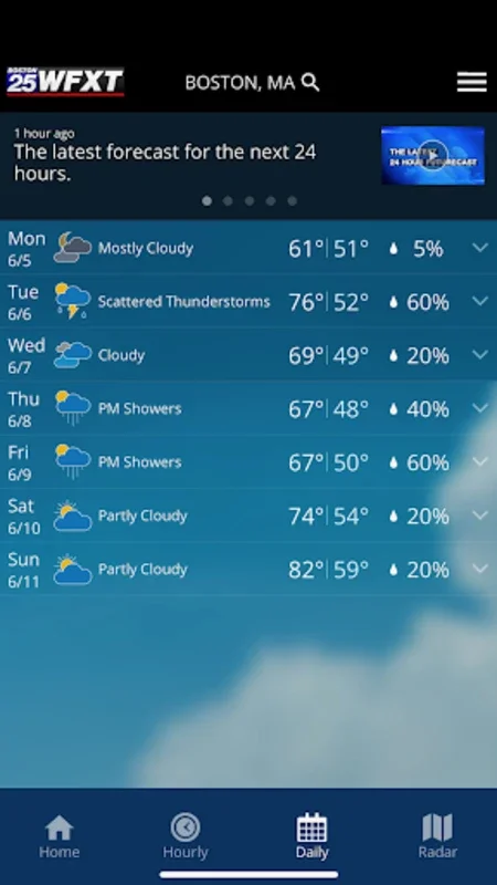 Boston25Weather for Android - Accurate Local Weather at Your Fingertips