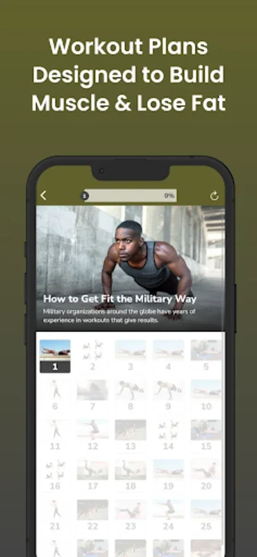 Military Style Fitness Workout for Android - Transform Yourself