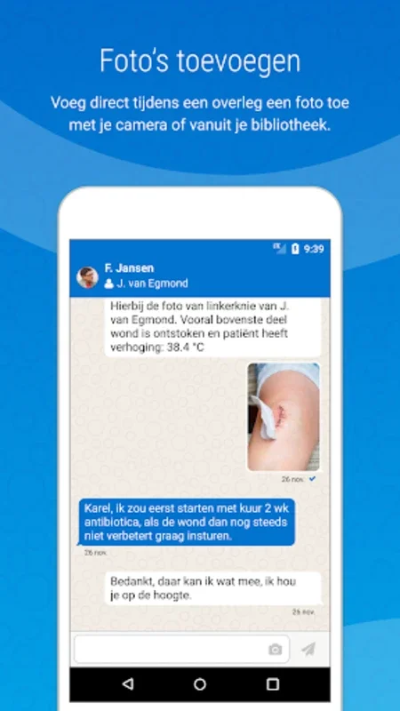 Patiëntoverleg for Android - Secure Healthcare Communication Platform