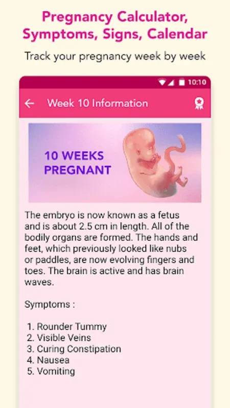 Pregnancy Calculator and Symptoms for Android: Comprehensive Tracking