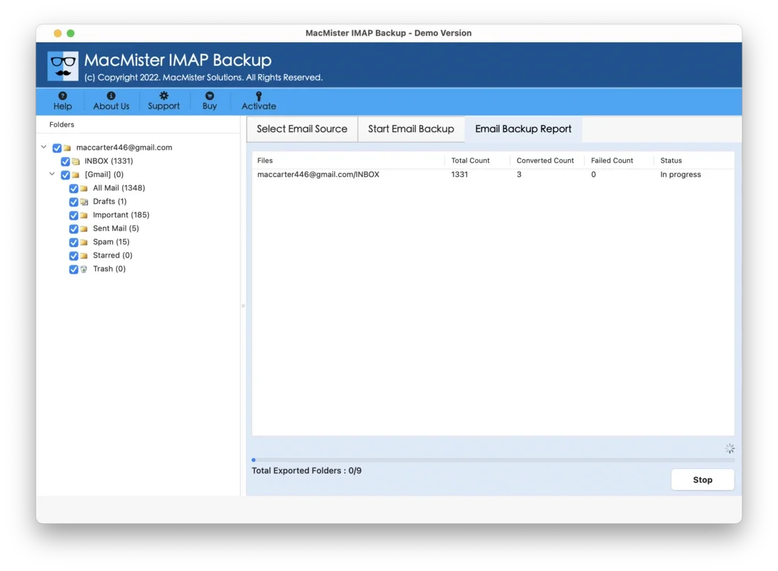 MacMister IMAP Backup for Mac - Secure IMAP Mailbox Backup