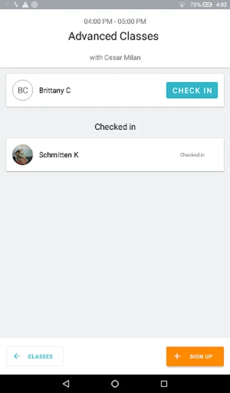 CheckIn for Android - Streamline Your Class - Based Business Sign - Ins