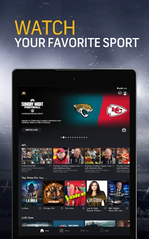 NBC Sports for Android - Stream Live Sports