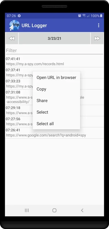 URL Logger for Android: Log URLs with Ease