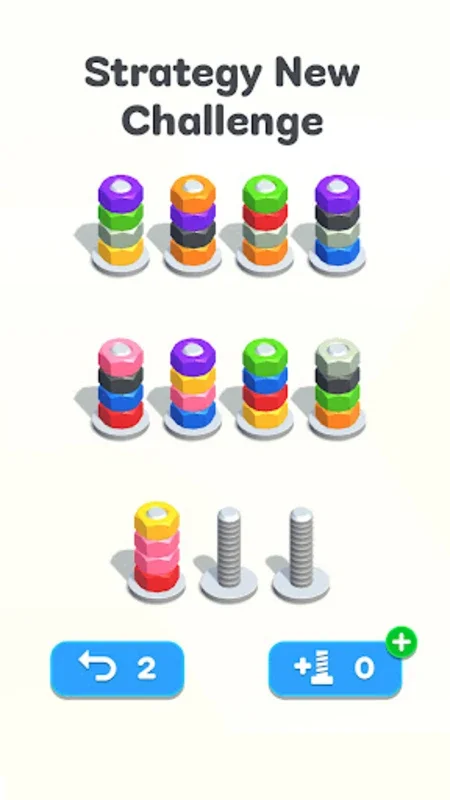 Nuts & Bolts, Color Screw Sort for Android - Enhance Sorting Skills