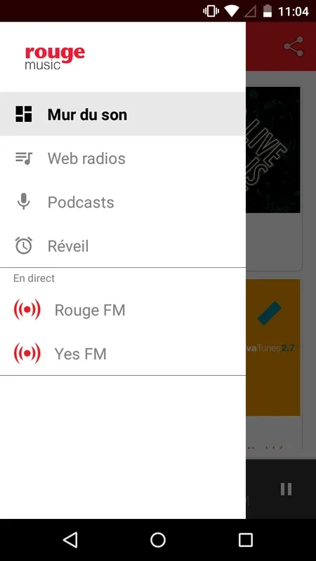 Rouge Music for Android - Enjoy Swiss Radio Stations